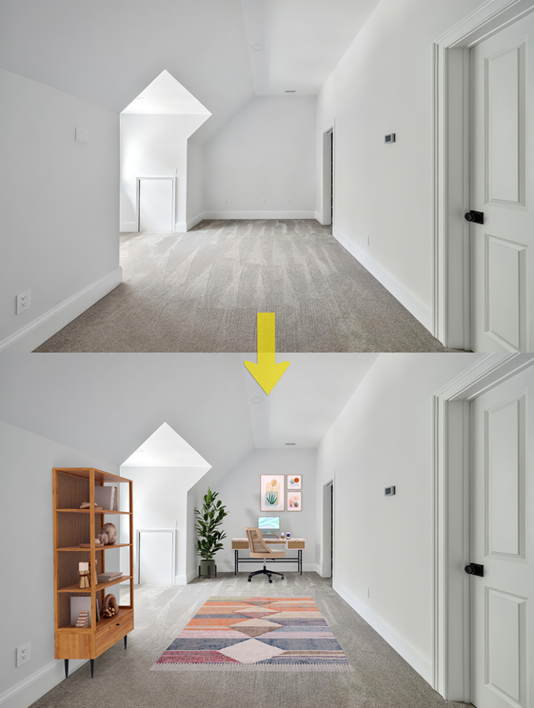 Virtual Staging for Real Estate Listing Photo